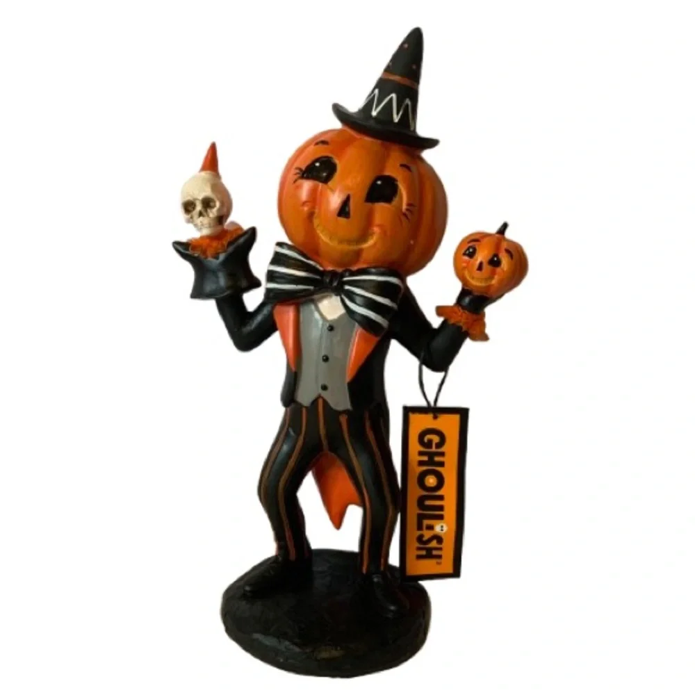 NWT. Ghoulish Bethany Lowe Style Halloween Pumpkin Man 12